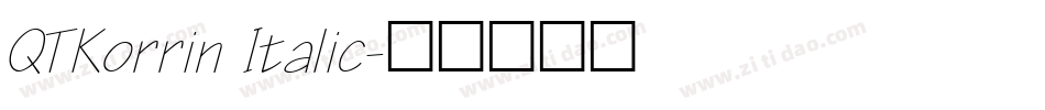 QTKorrin Italic字体转换